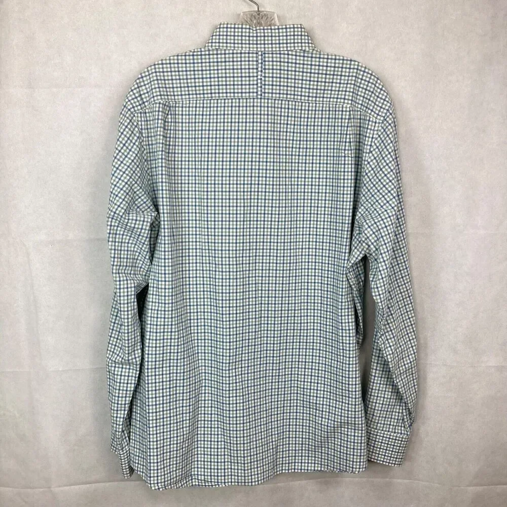Banana Republic‎ Shirt Mens Sz L 16-16.5 Plaid Cotton Long Sleeve Button Up